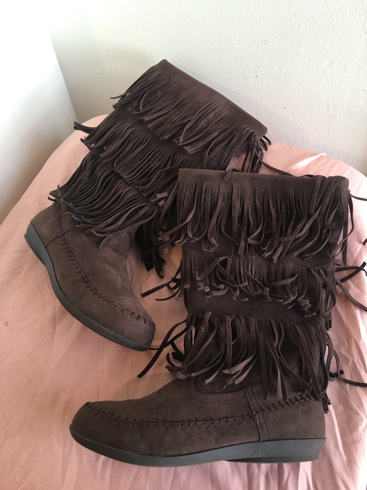 Comfortview fringe boots hotsell