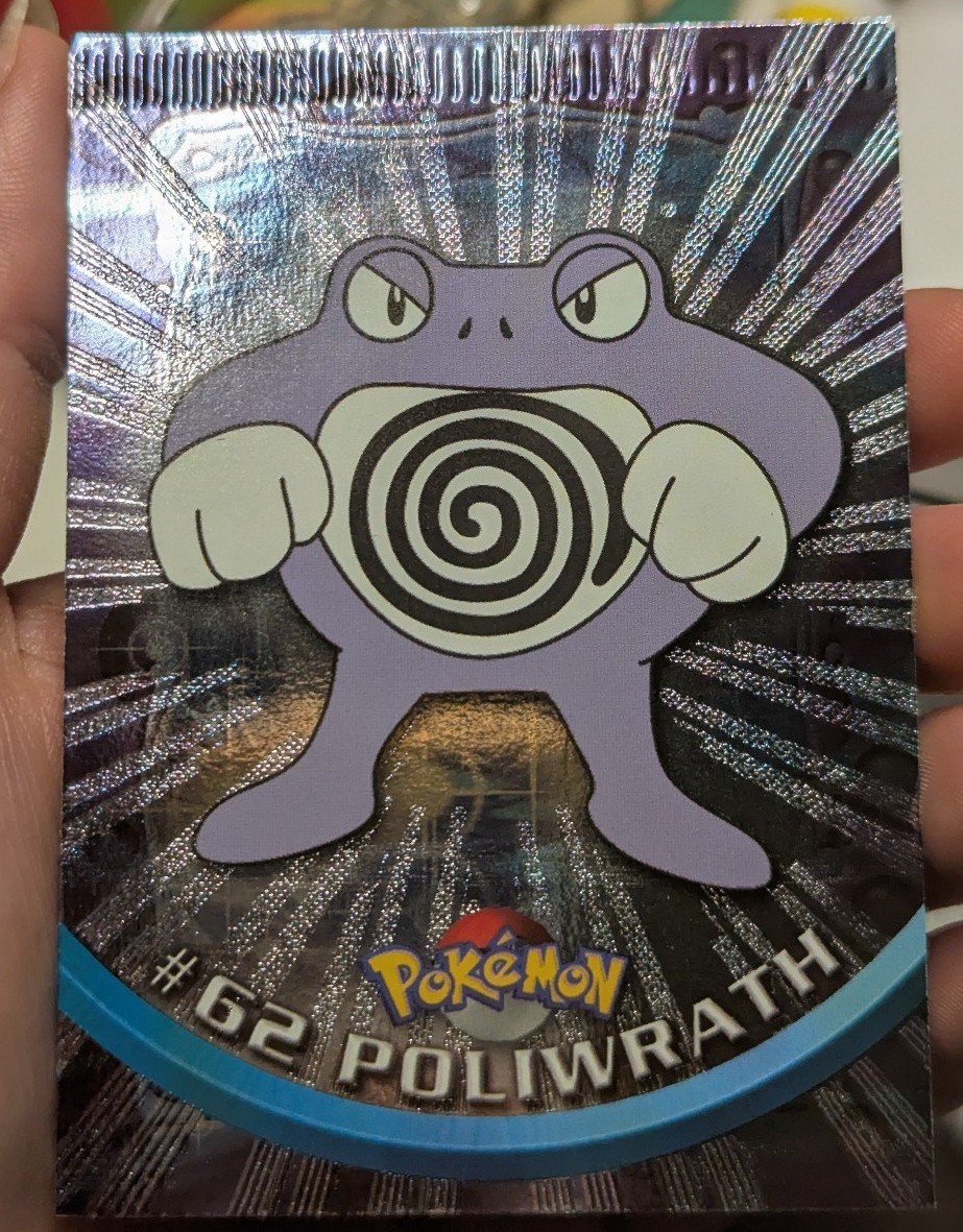 Crimped Pokemon Card Topps - Poliwrath #62 Holo Foil Black Label LP