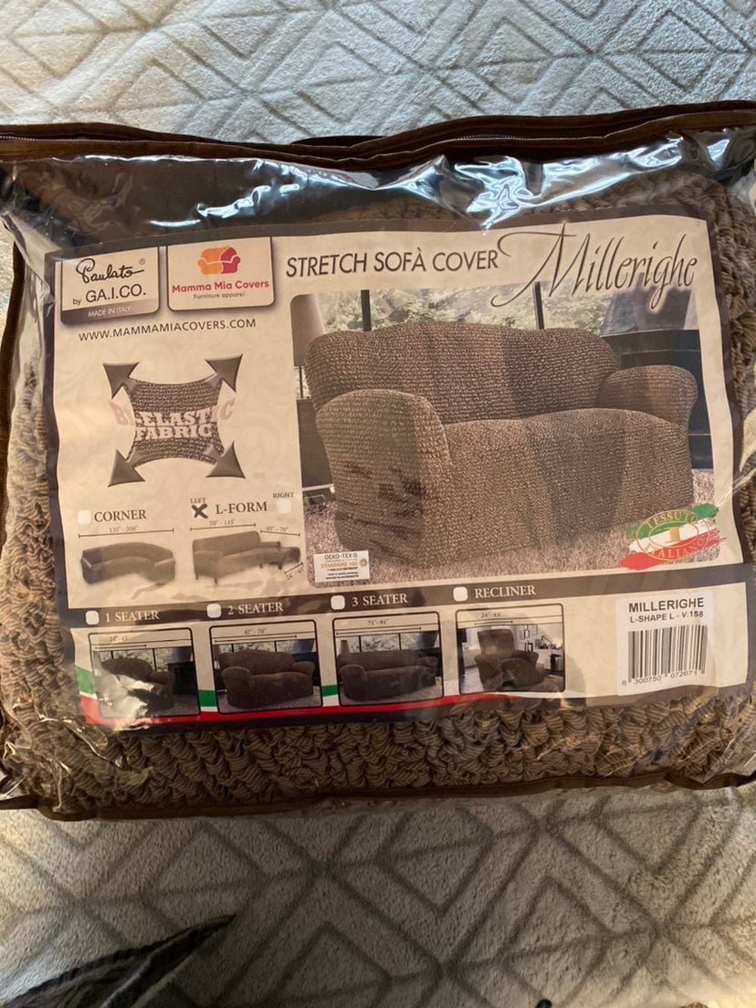 Sectional couch slipcover - Camel color