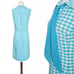 1960s Shift Dress 60s Vintage Mod Sky Blue White Gingham Checkered Small Summer