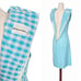 1960s Shift Dress 60s Vintage Mod Sky Blue White Gingham Checkered Small Summer