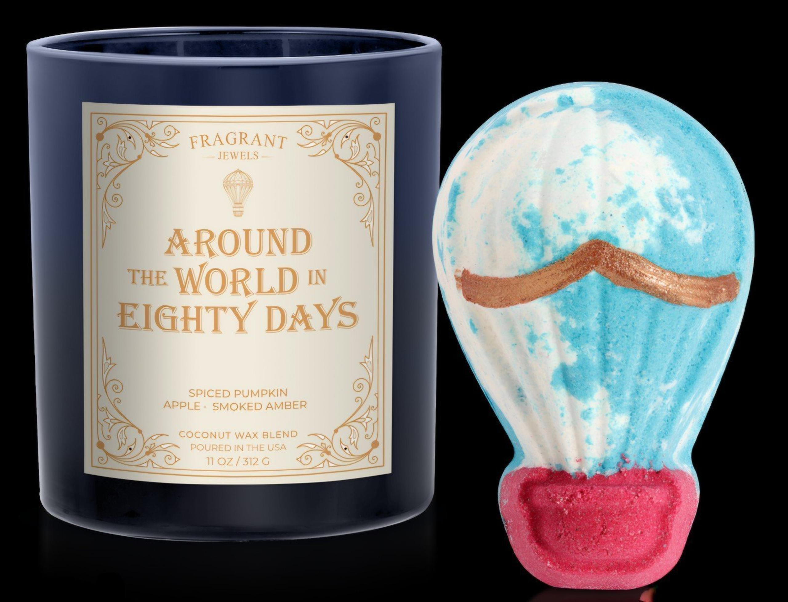 Fragrant Jewels Candle with bathbomb set surprise size 7 ring inside each