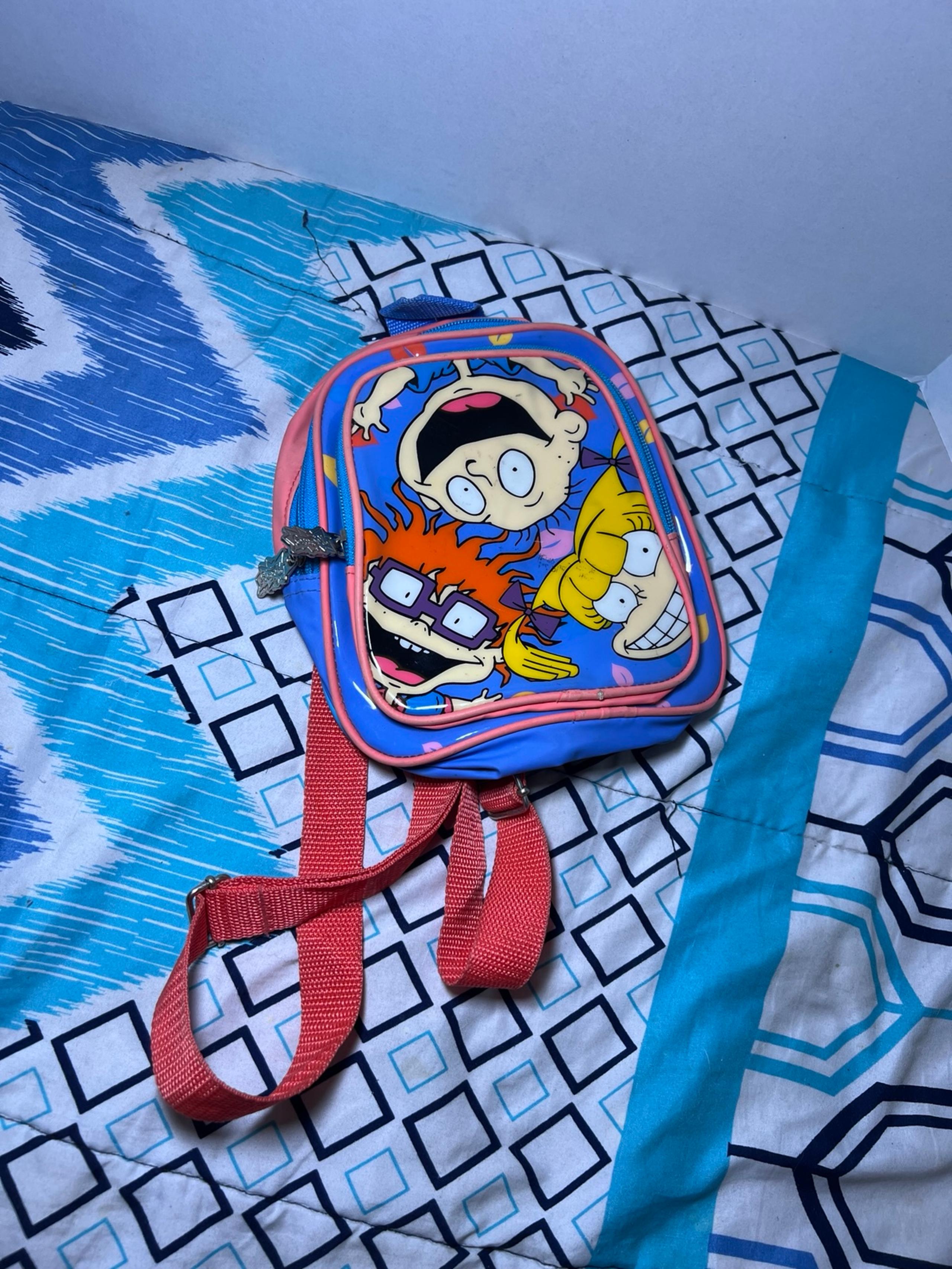 Rugrats Mini Backpack Vinyl  Chuckie Tommy Angelica Nickelodeon V2k Vintage Cute