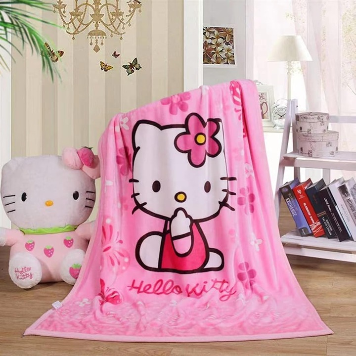 Blanket Cartoon Printing Cover Flannel Super Soft Plush Beach