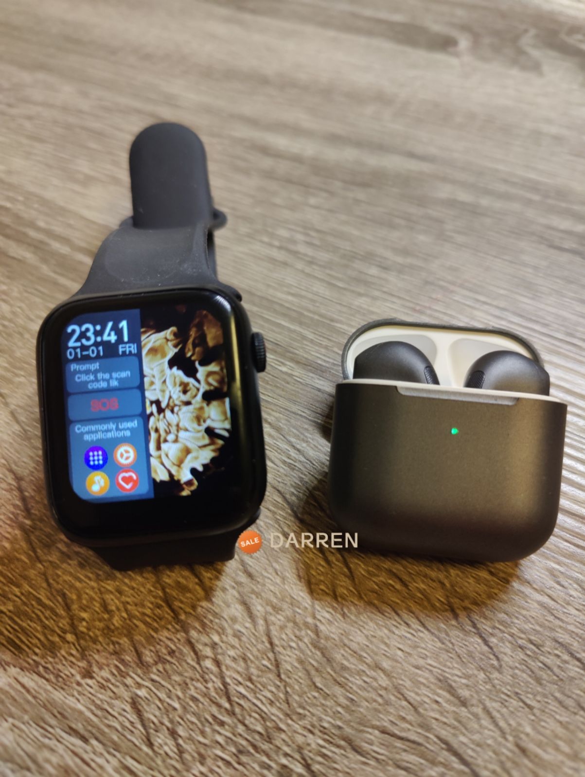 COMBO~Smart Watch Sports Tracker Bluetooth Call + Bluetooth 5.1 Earbuds Earphone