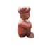 Vintage Asian Crouching Boy Sculpture Solid Wood Home Decor
