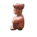 Vintage Asian Crouching Boy Sculpture Solid Wood Home Decor