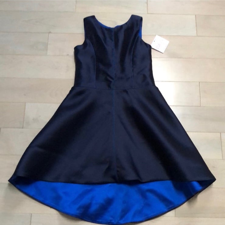 261 Zoe ltd girls navy special occasion dress 10-12