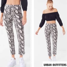 98 NWOT Urban Outfitters UO Maia Soft Faux Leather Snakeskin Pants