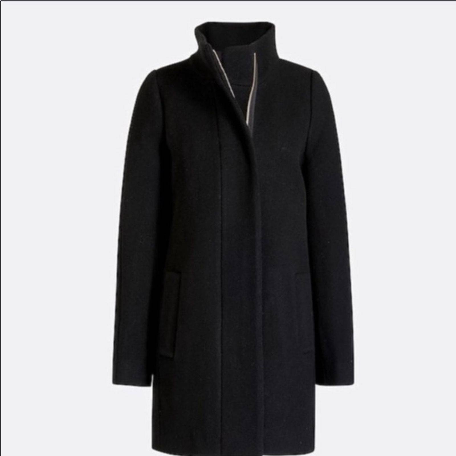 J. Crew Cocoon Wool Blend Coat Black