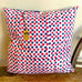 FLORAL POLKADOT DECORATIVE PILLOW Cute Kitchy Boho Cottage 17”x17” NEW w/TAG