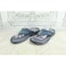 LL Bean Swift River Men's Blue Suede Slip On Perforated Sports Flip-Flops 11 M