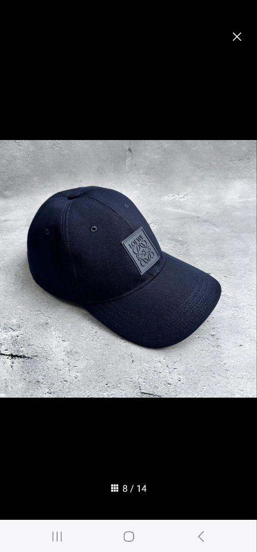 LOEWE Navy Baseball Cap with Logo Patch
