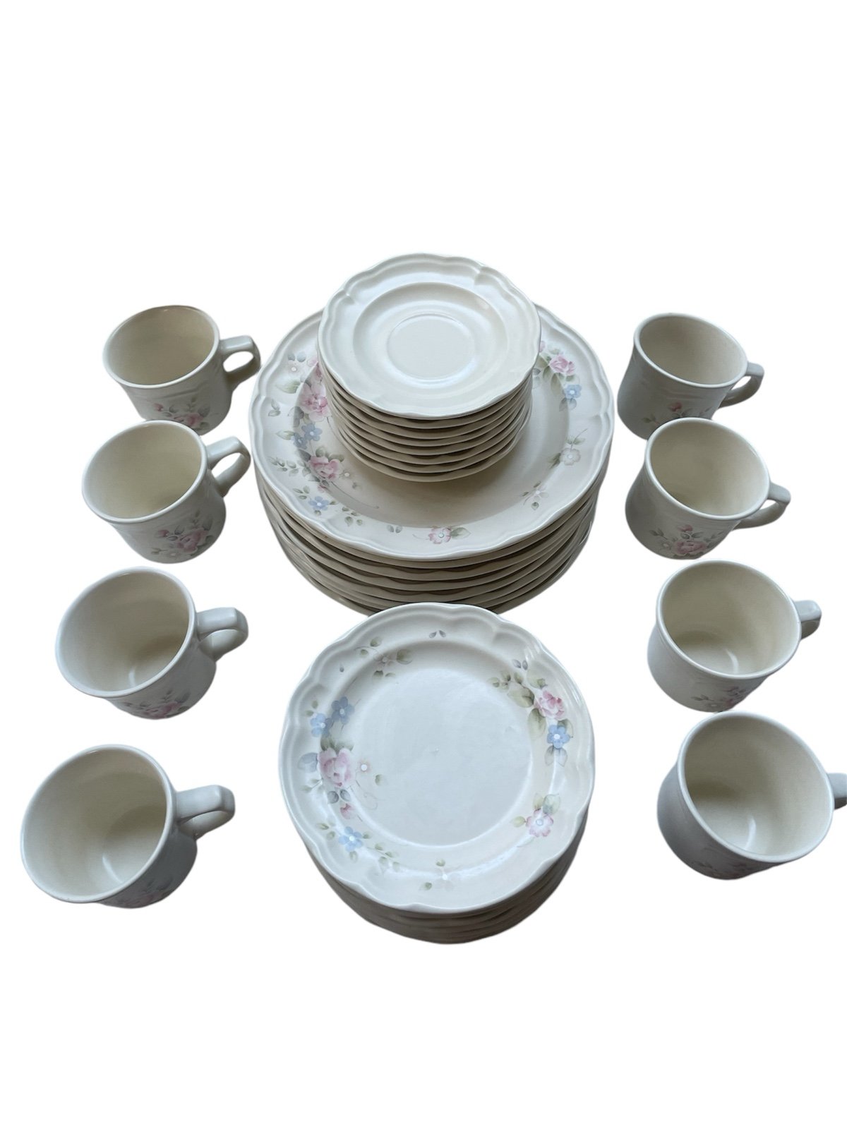 Vintage Pfaltzgraff Tea Rose Dinnerware 8 Settings - 32 Pieces