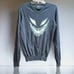 Springfield Cashmere Blend Men's M Gray Neon Skull Print Pullover Sweater