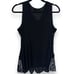 Large Silk Blend Black Silver Tank Top Whimsigoth Vamp Ethereal Gothic Witchy