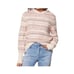Evereve Fair Isle Sweater Hoodie Size Small Cream and Pink Soft Winter Holidays
