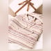 Evereve Fair Isle Sweater Hoodie Size Small Cream and Pink Soft Winter Holidays