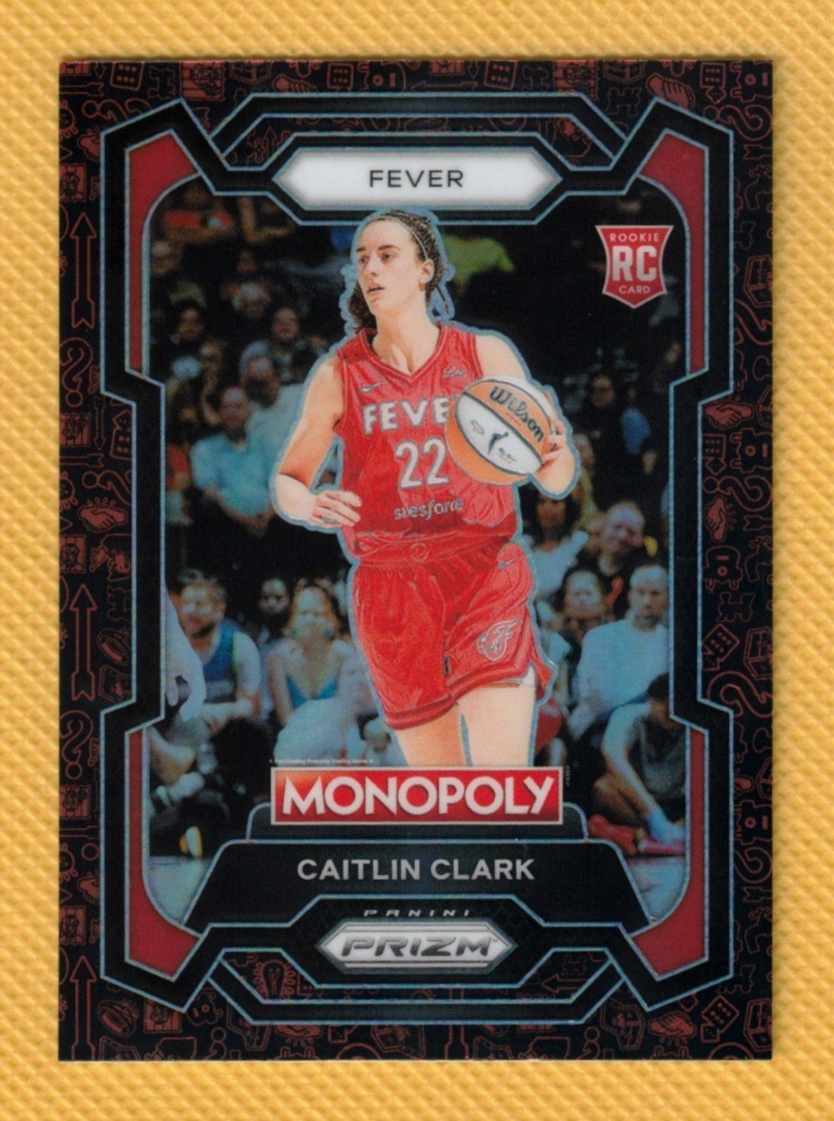 CAITLIN CLARK RC 2024 Panini Prizm Monopoly Red Classic Icons Prizm Rookie #65