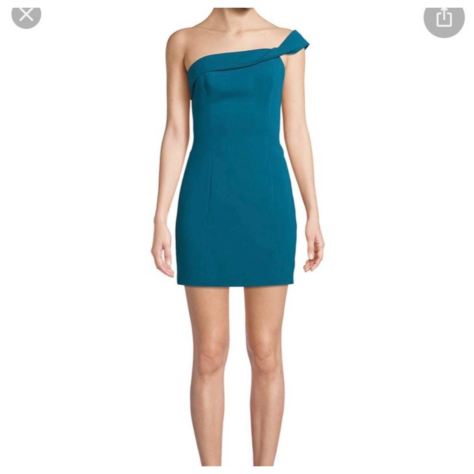 Jay Godfrey One Shoulder Stretch Crepe Mini Dress