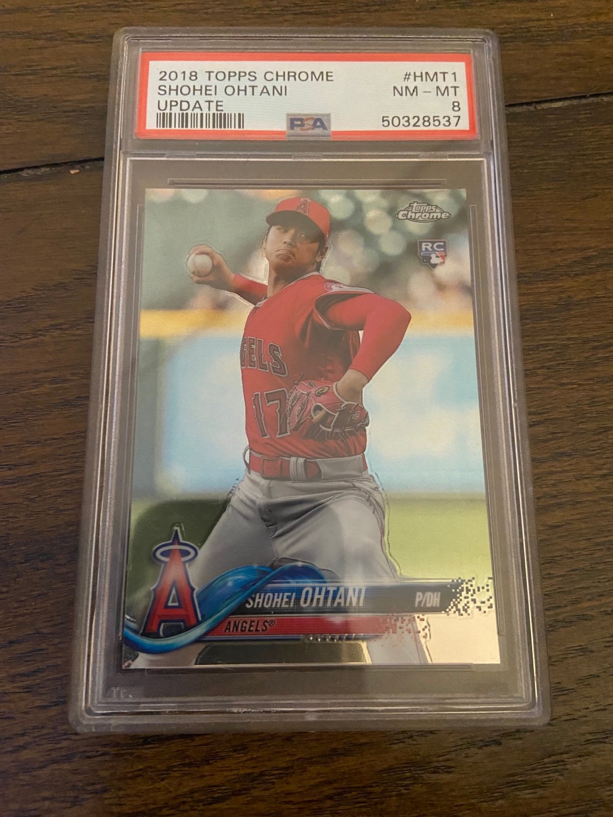 SHOHEI OHTANI 2018 Topps Chrome Update RC #HMT1 PSA-8 Angels