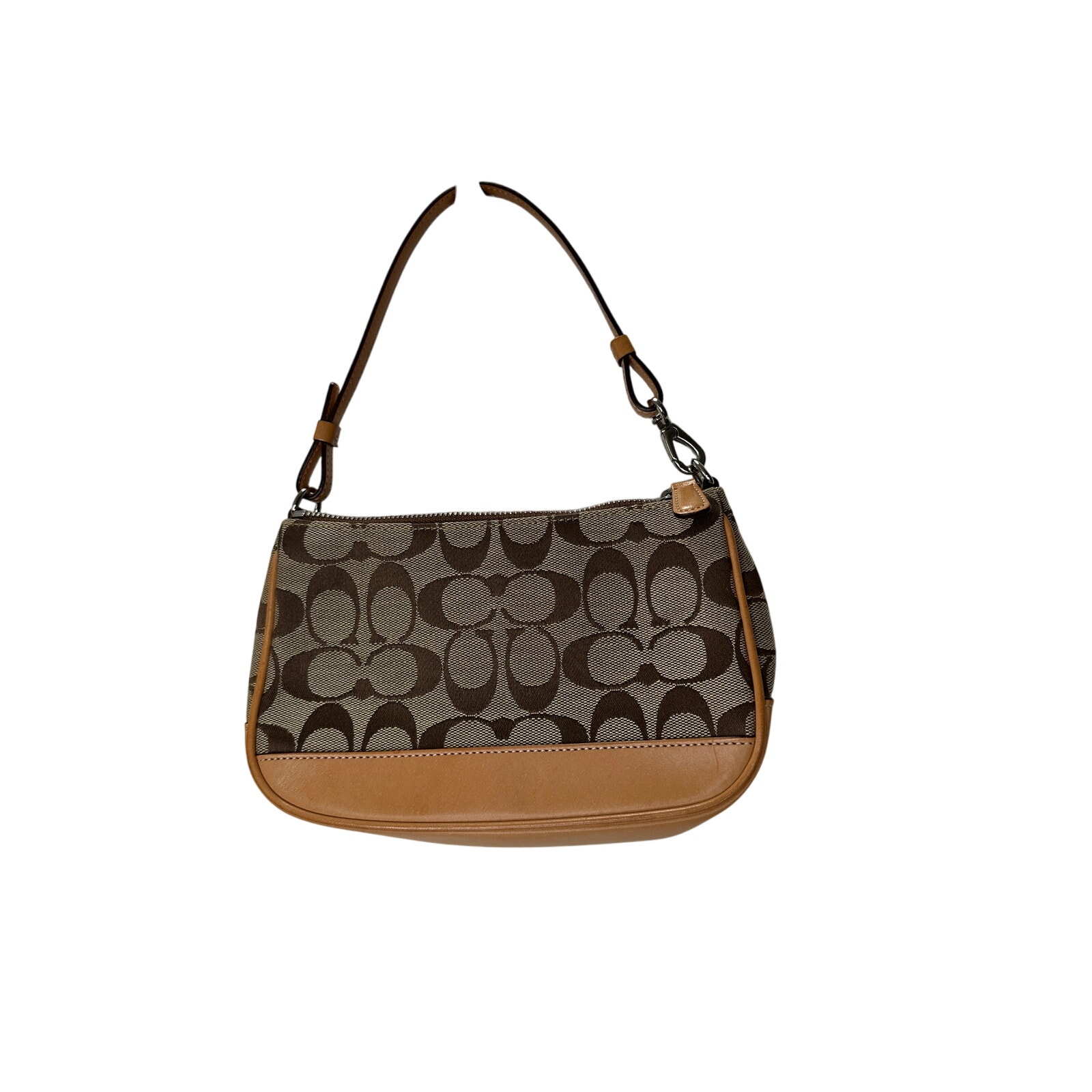 Coach Signature Jacquard Canvas & Leather Demi Mini Bag