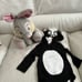 Disney baby Flower the skunk (from bambi) bodysuit costume and thumper plush
