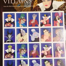 Disney Villians Postage Stamps