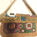 bisou vintage used baguette bag beaded gold shoulder mini hand flapper