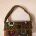bisou vintage used baguette bag beaded gold shoulder mini hand flapper