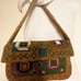 bisou vintage used baguette bag beaded gold shoulder mini hand flapper