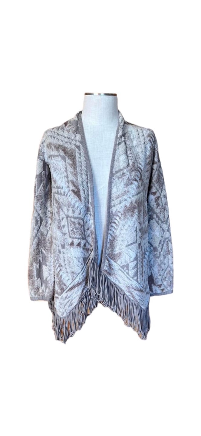 Lucky brand outlet fringe cardigan