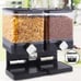 Black Dry Food Storage Dispenser, 2 Grids
