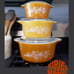 Vintage Pyrex set of 3 yellow orange Pyrex