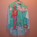 NWT Vintage NeoMax by Peter Max “Monk with Falling Leaves Henley” Sz. Med.
