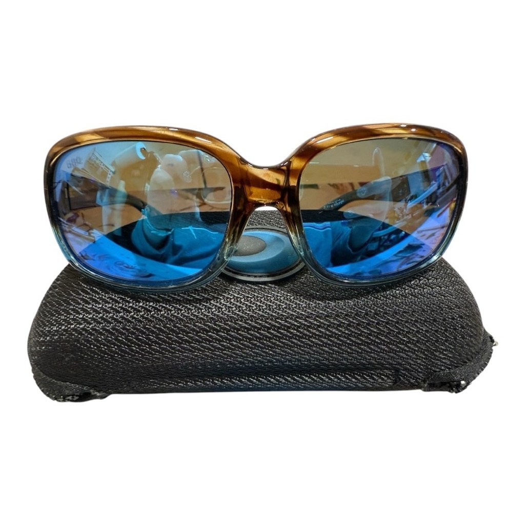 Costa Del Mar Women's Waterwoman 2 Square Sunglasses Tortoise Blue Polarized