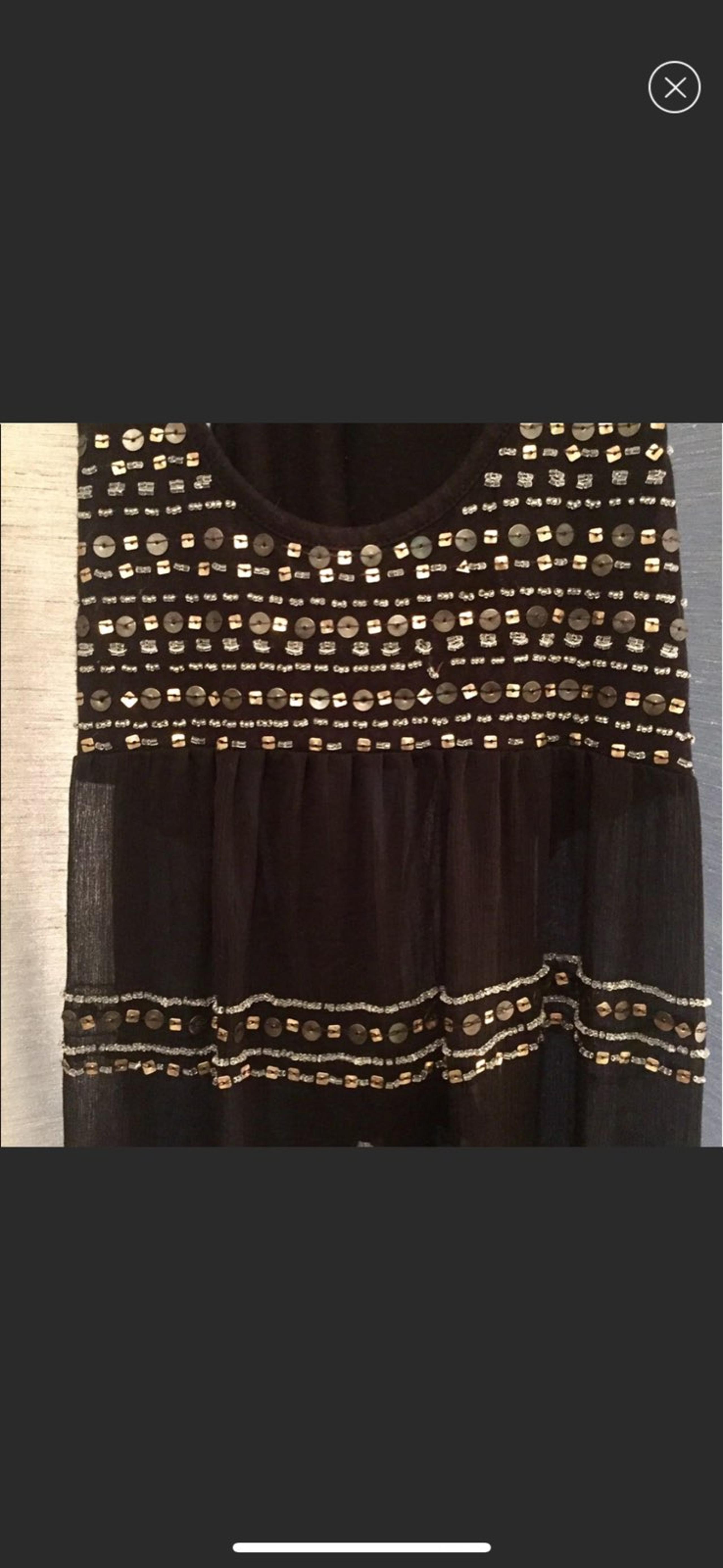 American Rag black beaded tank top M