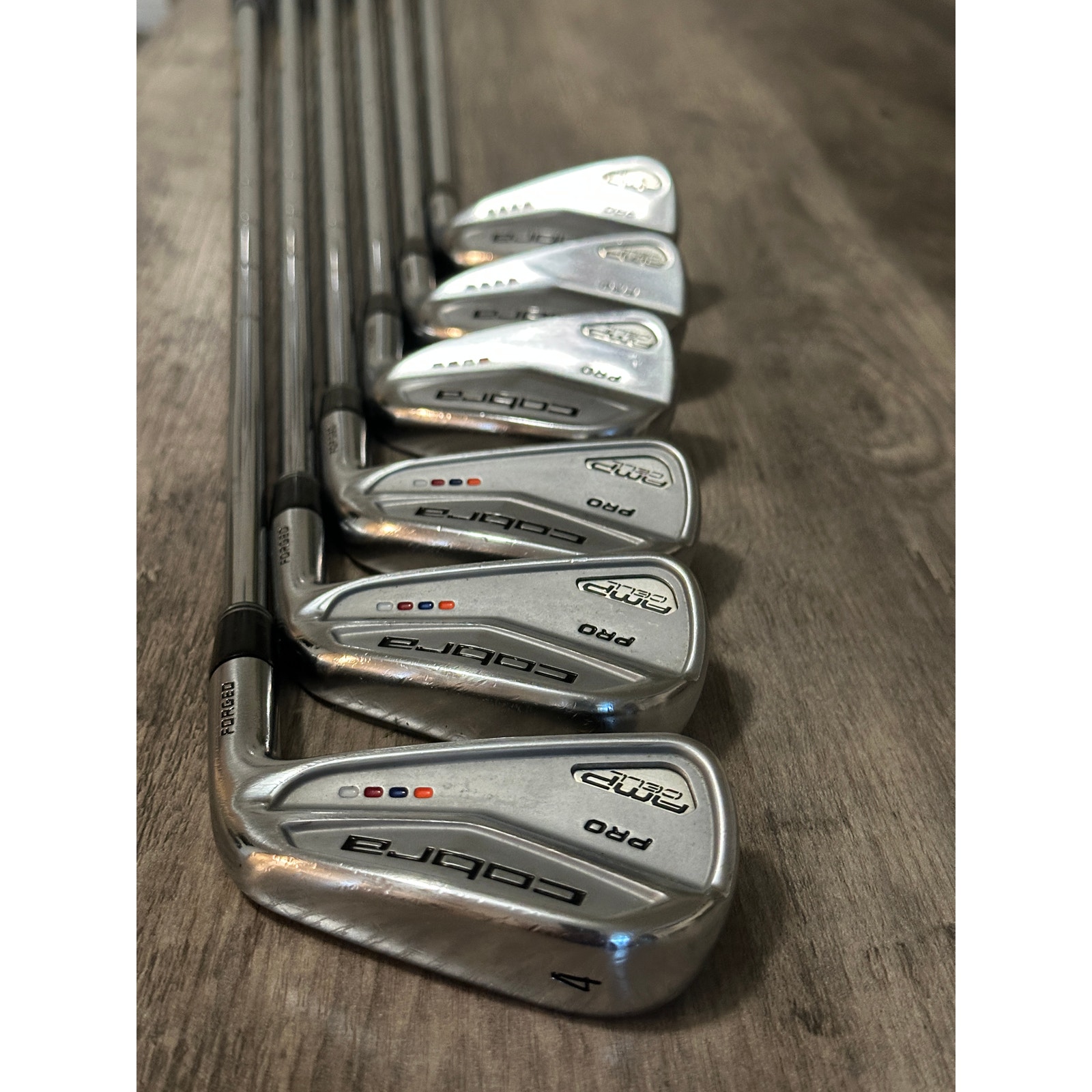 COBRA AMP Cell PRO Forged Iron Set 4-PW w/ Steel Tour Issue Stiff Flex Shaft RH