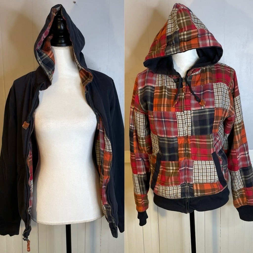 Rare Vintage Berle 1946 Reversible Jacket – Patchwork Plaid & Corduroy