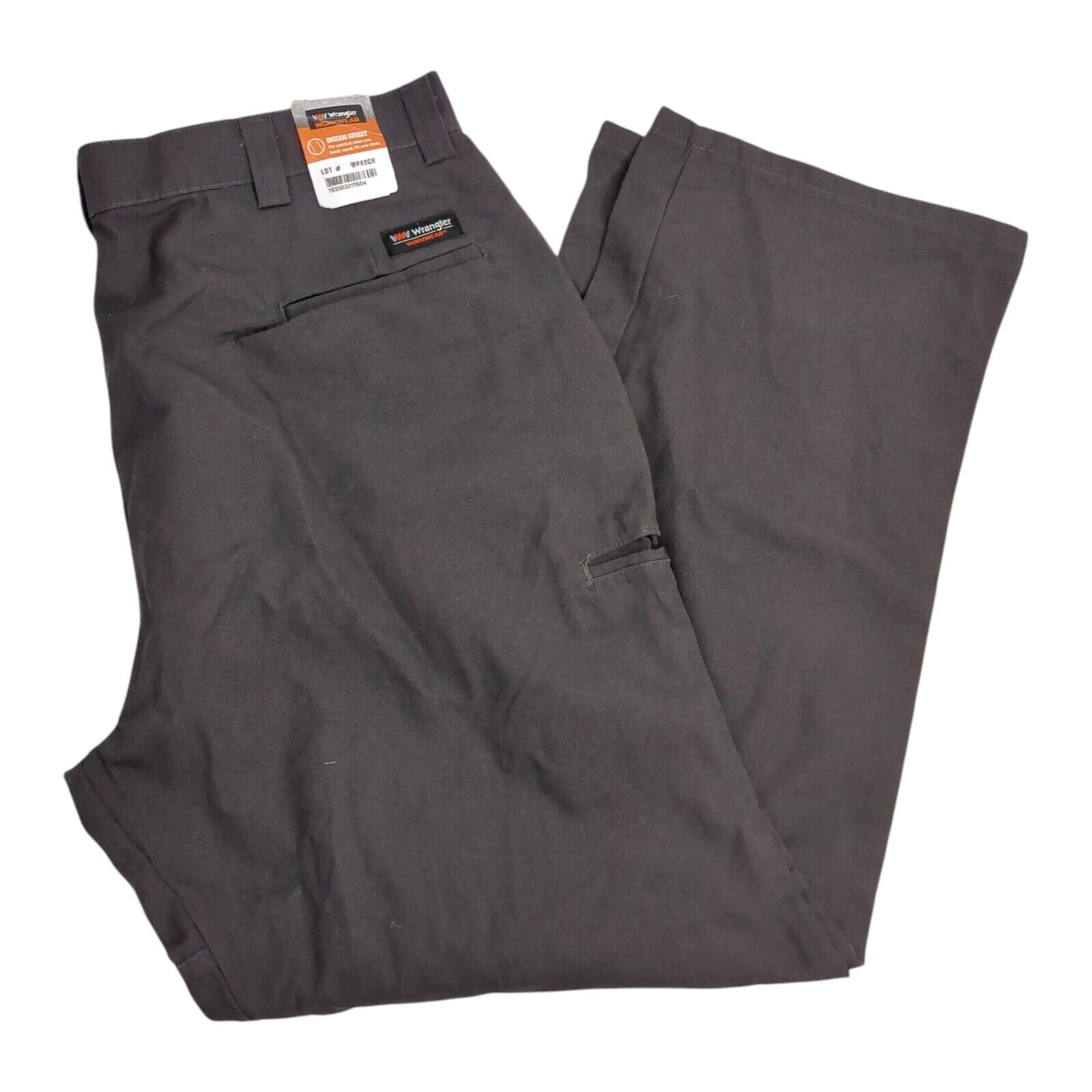 Wrangler Workwear Pants 40x32 Utility Cargo Double Knee Black NWT New