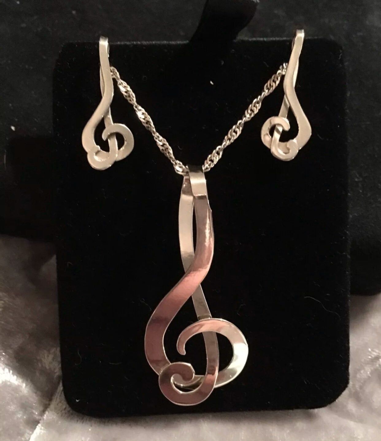 Sterling Silver Music Notes Jewelry Set