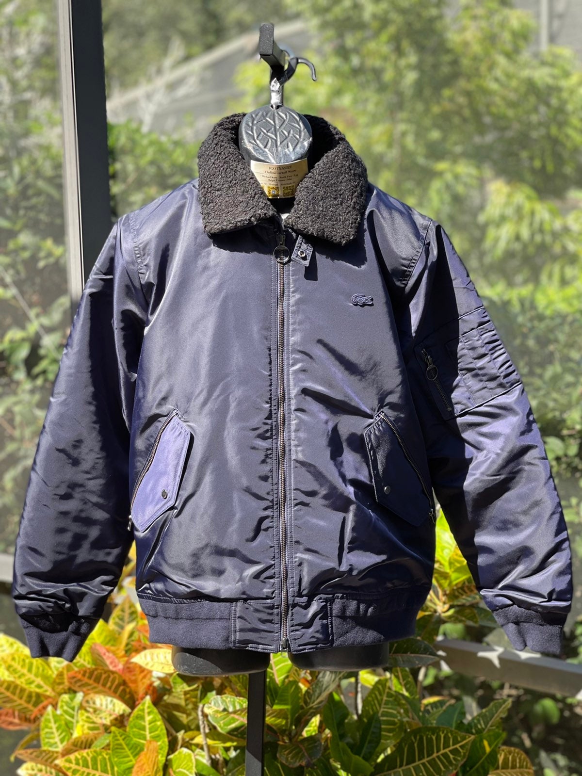 LACOSTE SHERPA COLLAR PADDED BOMBER JACKET [BH8405] (MEDIUM/LARGE)