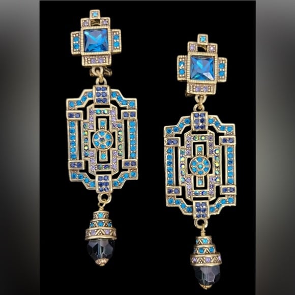 Heidi Daus “Classic Edition” Multicolor Swarovski Vintage Clip On