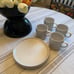Le Creuset Meringue tea/coffee set mugs and small plates