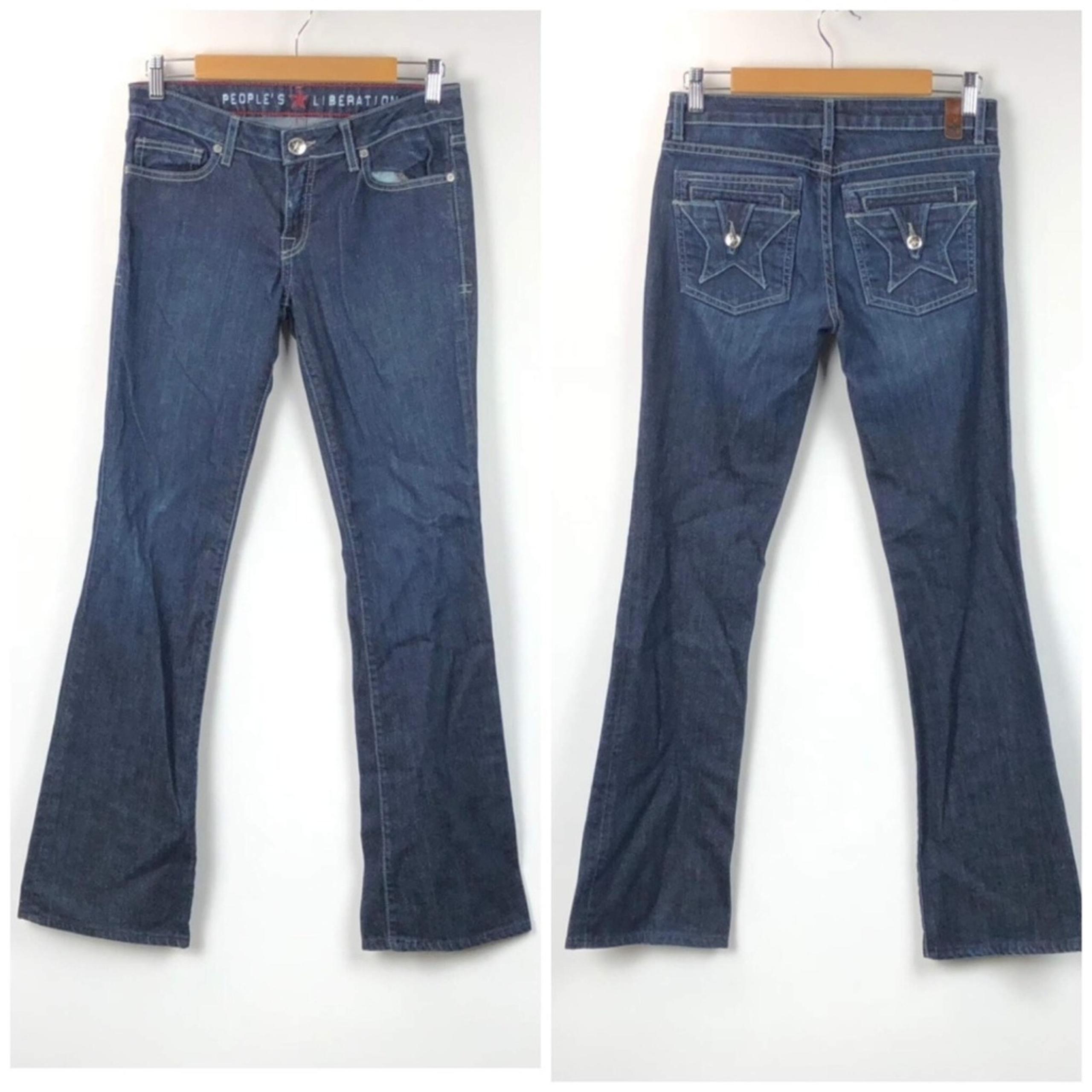 People's Liberation 27 Womens Dark Wash Bootcut Denim Jeans