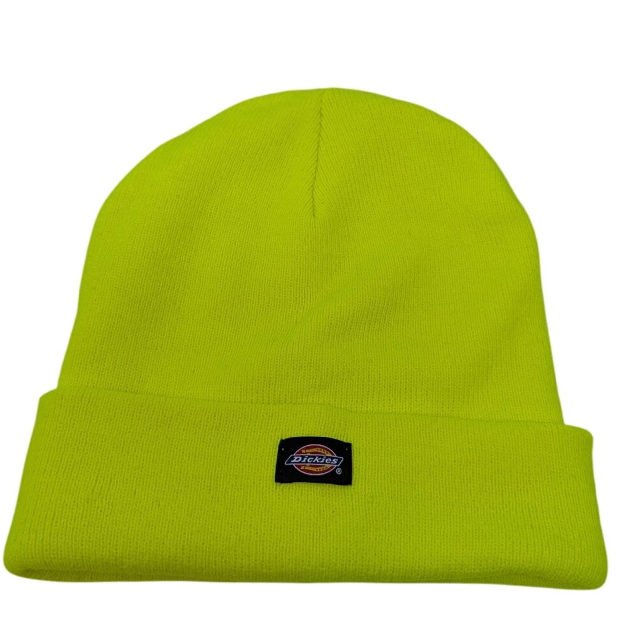 Dickies Logo Cuffed Skully Beanie Hat Neon One Size