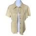 Rare Vintage Fendi cream leather button down top