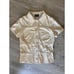 Rare Vintage Fendi cream leather button down top