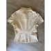 Rare Vintage Fendi cream leather button down top