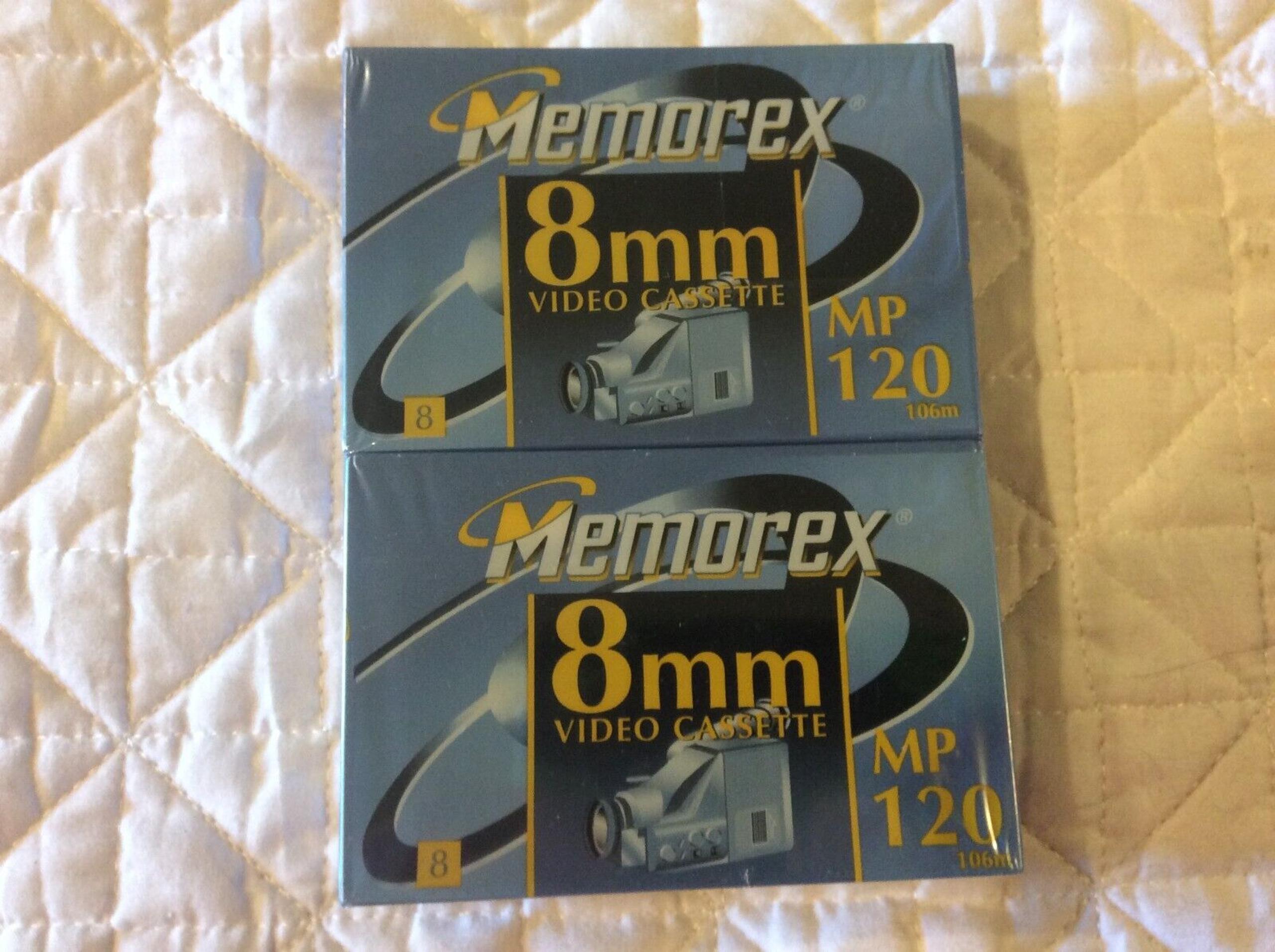 Memorex 8MM New 2-Pack Blank MP120 Camcorder Video Cassette Tapes